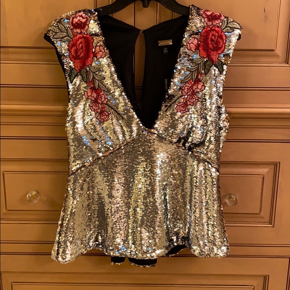 Boston Proper Tops - Alexia Admor dressy sequin flip top size 1…